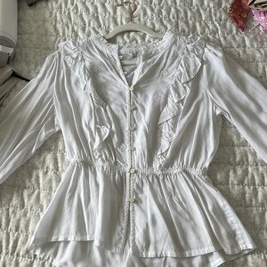 Lucky brand long sleeve blouse worn once